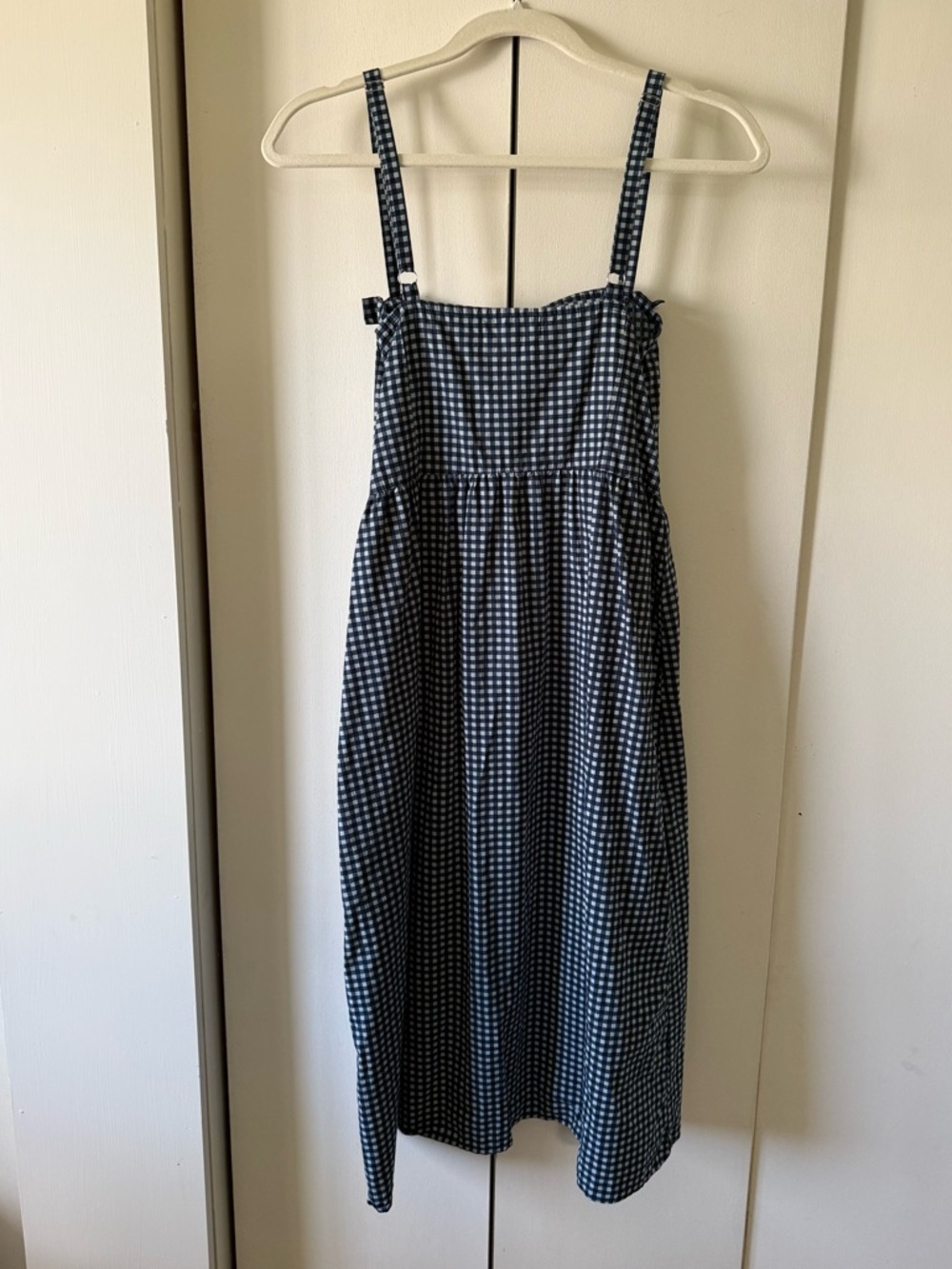 NWOT Urban Outfitters Motel Sloane Gingham Bow Detail Midi Dress CottageCore - Picture 10 of 10